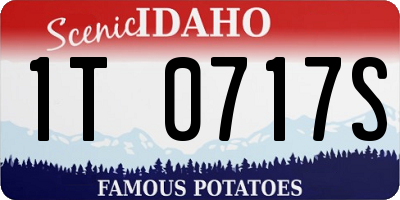 ID license plate 1T0717S