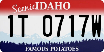 ID license plate 1T0717W