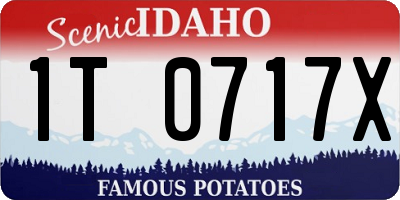 ID license plate 1T0717X