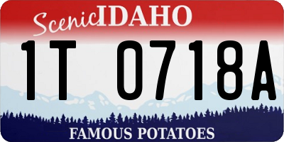ID license plate 1T0718A