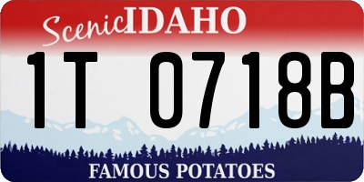 ID license plate 1T0718B