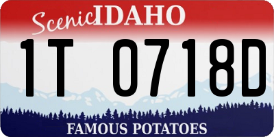 ID license plate 1T0718D