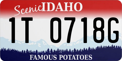 ID license plate 1T0718G