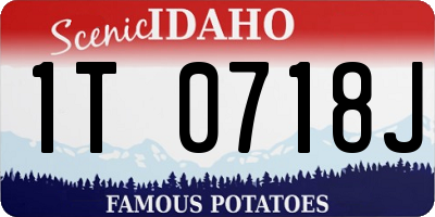 ID license plate 1T0718J