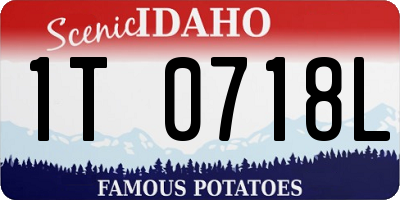 ID license plate 1T0718L