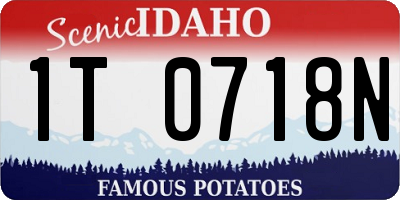 ID license plate 1T0718N