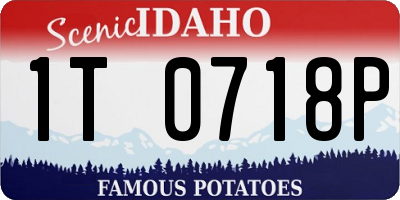 ID license plate 1T0718P