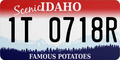 ID license plate 1T0718R