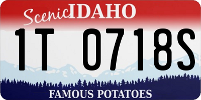 ID license plate 1T0718S