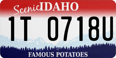 ID license plate 1T0718U