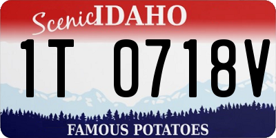 ID license plate 1T0718V
