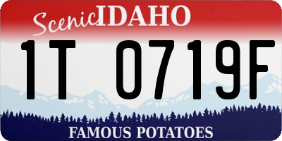 ID license plate 1T0719F