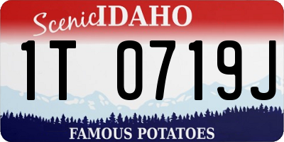 ID license plate 1T0719J
