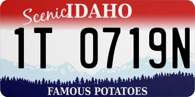 ID license plate 1T0719N