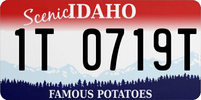 ID license plate 1T0719T