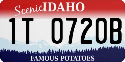 ID license plate 1T0720B