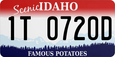 ID license plate 1T0720D