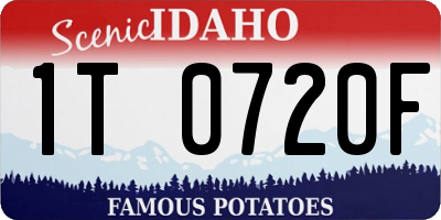 ID license plate 1T0720F