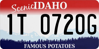 ID license plate 1T0720G