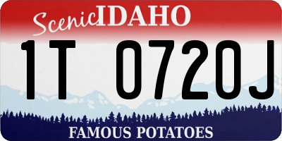 ID license plate 1T0720J
