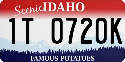 ID license plate 1T0720K