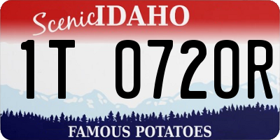 ID license plate 1T0720R