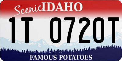 ID license plate 1T0720T