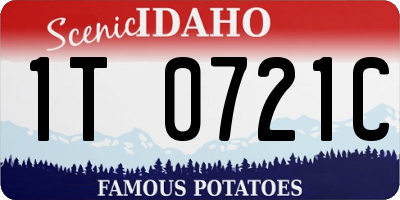 ID license plate 1T0721C