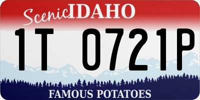 ID license plate 1T0721P