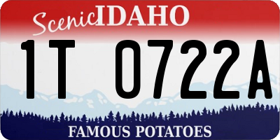 ID license plate 1T0722A