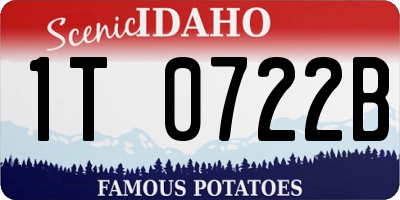 ID license plate 1T0722B