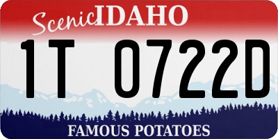 ID license plate 1T0722D