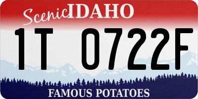 ID license plate 1T0722F