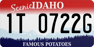 ID license plate 1T0722G