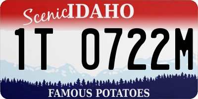 ID license plate 1T0722M