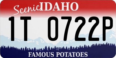 ID license plate 1T0722P