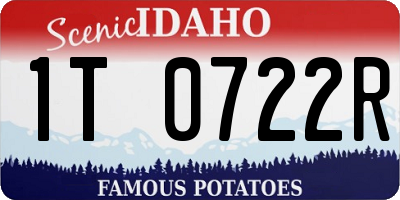 ID license plate 1T0722R