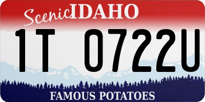 ID license plate 1T0722U