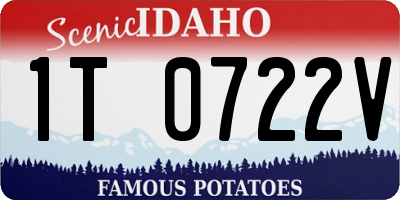 ID license plate 1T0722V