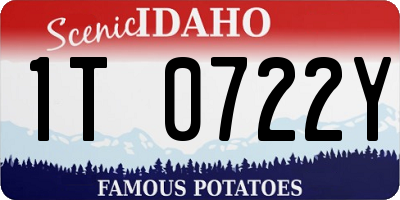 ID license plate 1T0722Y