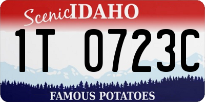 ID license plate 1T0723C
