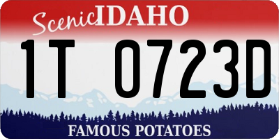 ID license plate 1T0723D