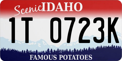 ID license plate 1T0723K