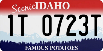 ID license plate 1T0723T