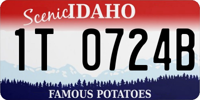 ID license plate 1T0724B
