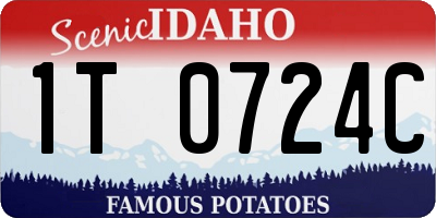 ID license plate 1T0724C