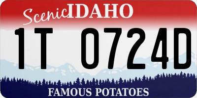 ID license plate 1T0724D