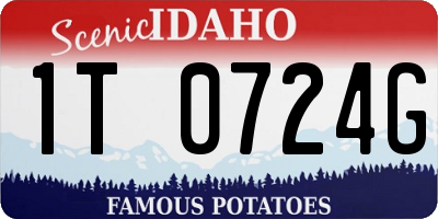 ID license plate 1T0724G