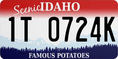 ID license plate 1T0724K