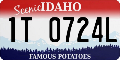 ID license plate 1T0724L